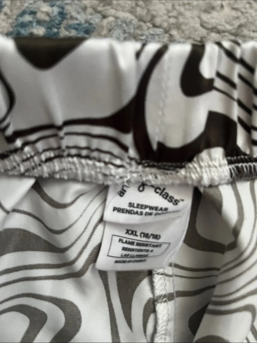 art class White and brown Swirl Kids Pajama Set